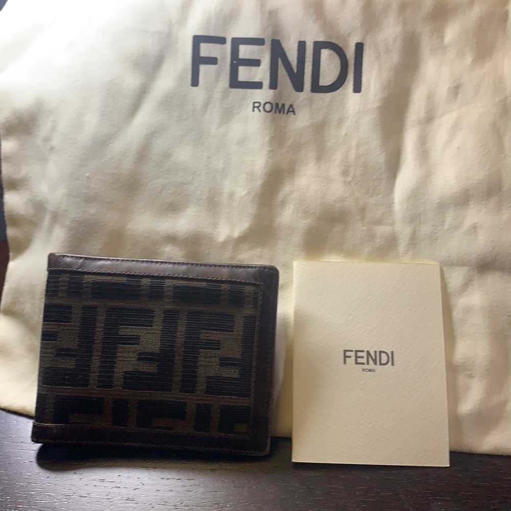 Vintage FENDI Zucca canvas &‎ leather Authentic - Picture 2 of 10